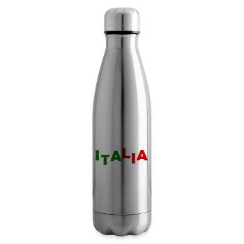 drapeau italien - Bouteille isotherme - argent clair - Droite