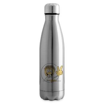 Victory Geschafft Lustige Figur Kurby Comic - Isolierflasche - Lightsilver - Rechts