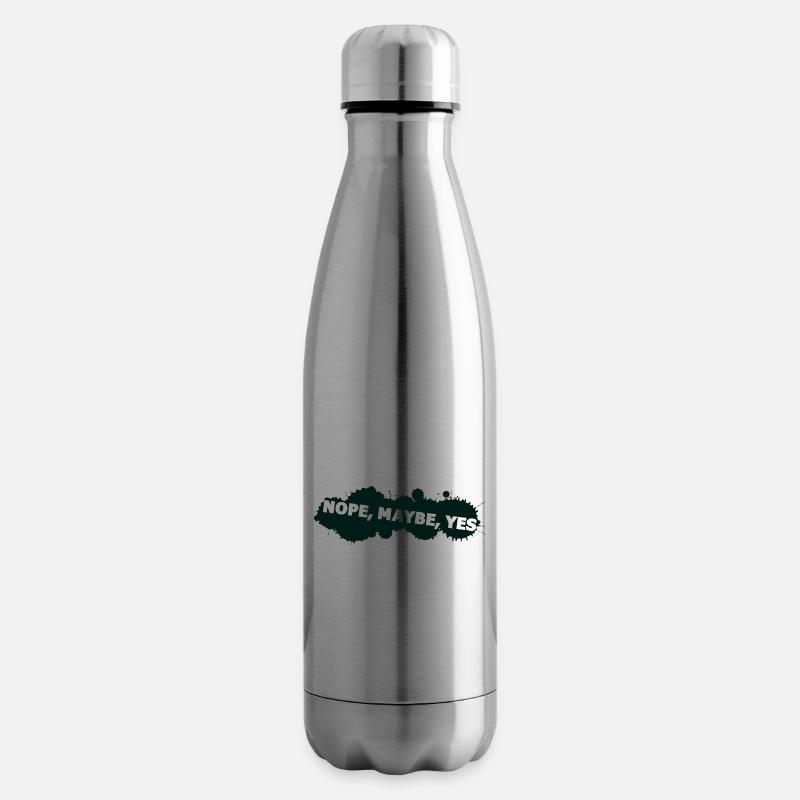nope maybe yes - Insulated Water Bottle - silver