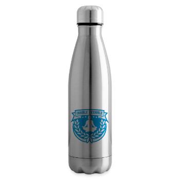 Inspirez expirez Yoga citation - Bouteille isotherme - argent clair - Droite