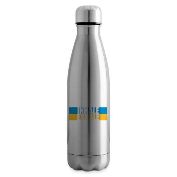Inspirez expirez Yoga citation - Bouteille isotherme - argent clair - Droite