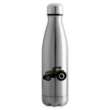 Tracteur vert - Bouteille isotherme - argent clair - Droite