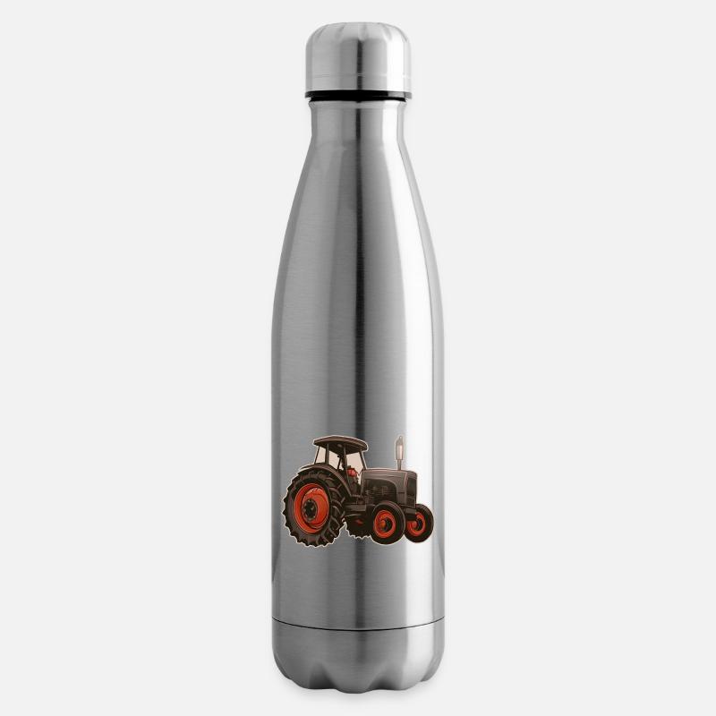 Old tractor - Insulated Water Bottle - silver