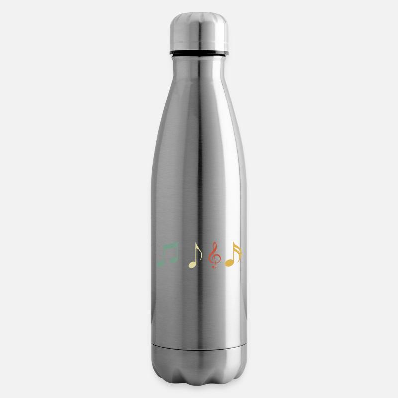 Vintage-Retro-Musiknote - Isolierflasche - Lightsilver