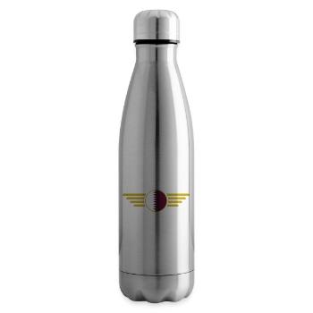 I Love Qatar, Elegance Style Design T-Shirt - Insulated Water Bottle - silver - Right
