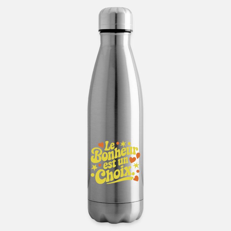 Le bonheur est un choix - Bouteille isotherme - argent clair