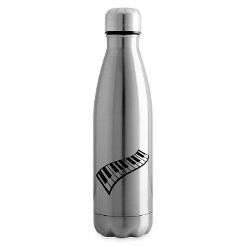 Piano Keys Instrument Playing Classical Music - Insulated Water Bottle - silver - Right