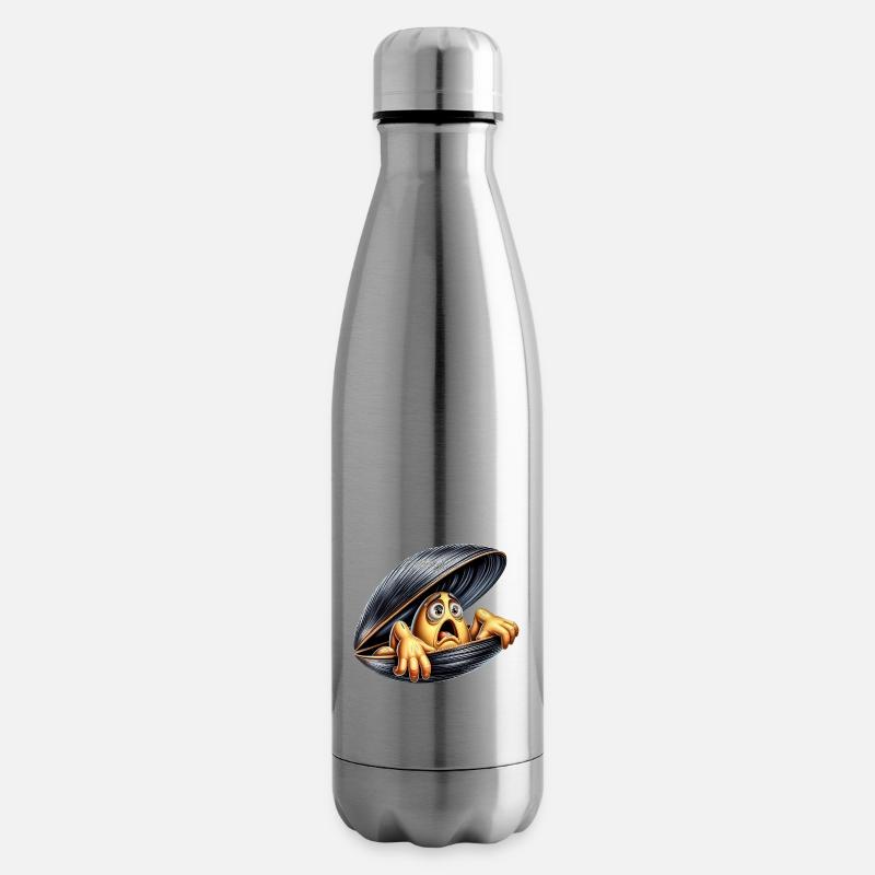 moule apeurée - Bouteille isotherme - argent clair