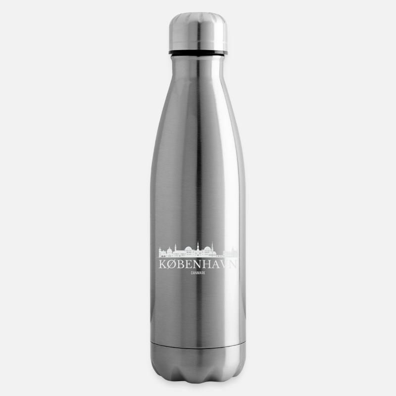 Copenhague Skyline, Copenhague Danemark - Bouteille isotherme - argent clair