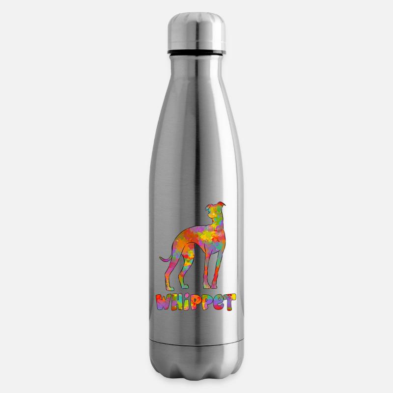 Whippet Multicolore 2 - Bouteille isotherme - argent clair