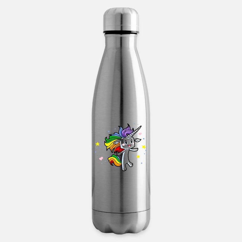 Magische Regenbogen-Einhorn - Isolierflasche - Lightsilver