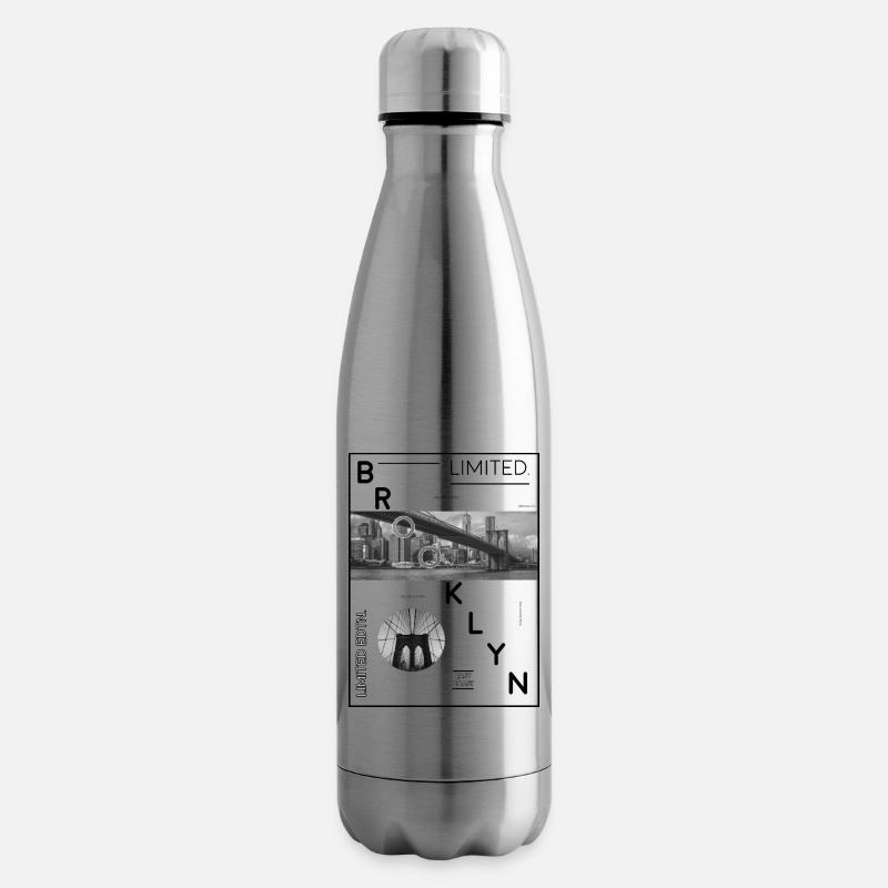 Brooklyn Limited Edition! Brooklyn Brücke Idee - Isolierflasche - Lightsilver