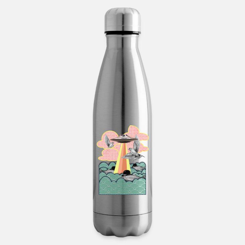 Flamingo - Insulated Water Bottle - silver
