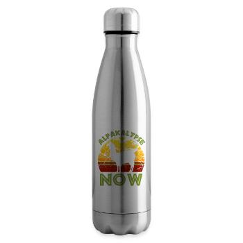 Alpaca Ready for the Alpaca Alpaca Gift - Insulated Water Bottle - silver - Right