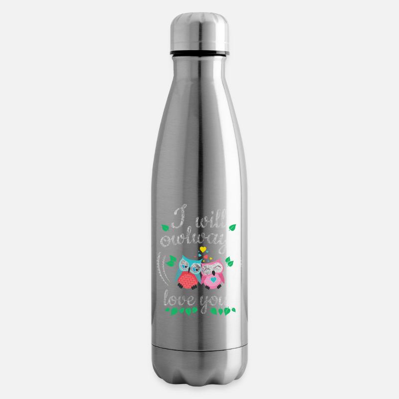 I will owlways love you Eulen - Isolierflasche - Lightsilver