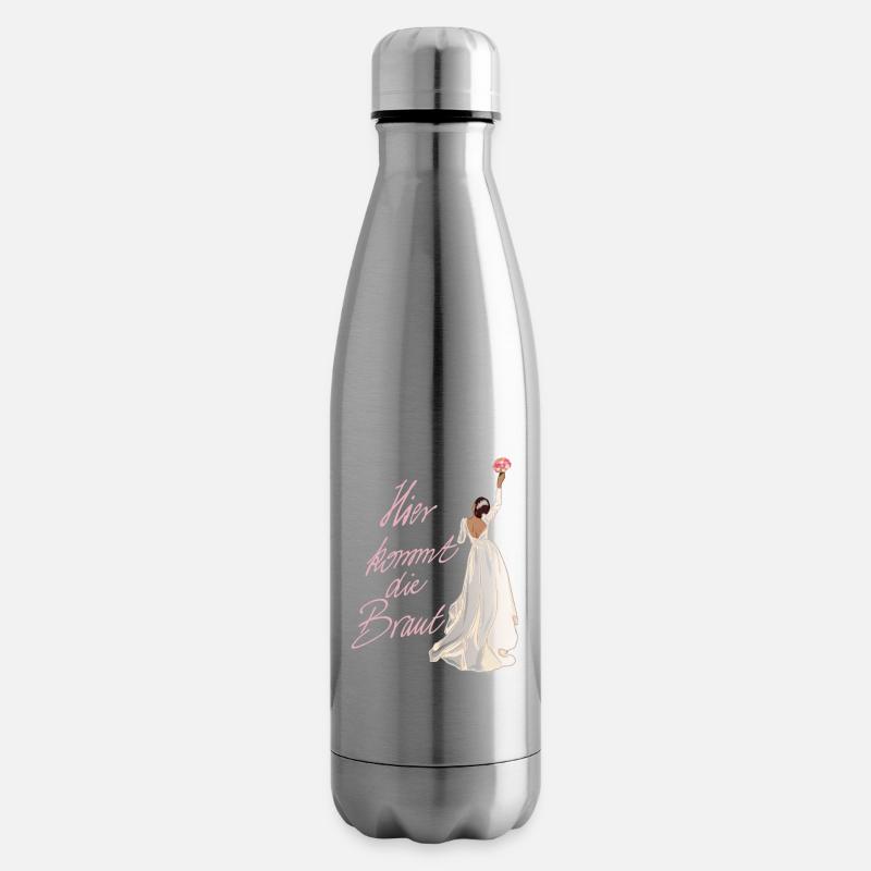 Braut in weiß - Isolierflasche - Lightsilver
