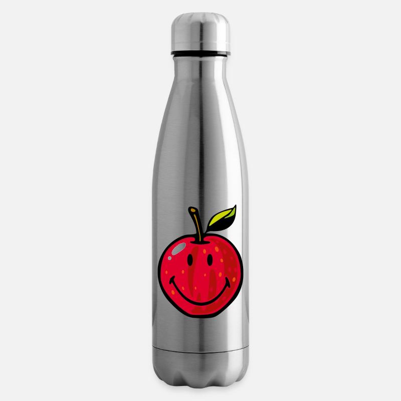 Smiley Red Apple - Isolierflasche - Lightsilver