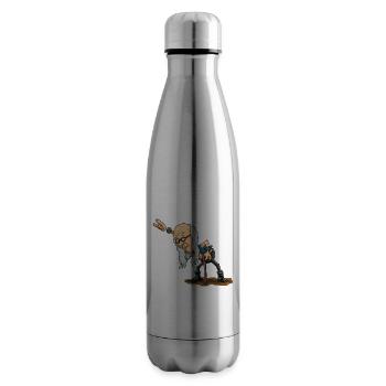 Papy métal lourd - Bouteille isotherme - argent clair - Droite