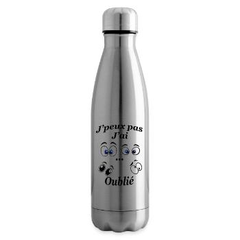 J’peux pas j’ai oublié - Bouteille isotherme - argent clair - Droite