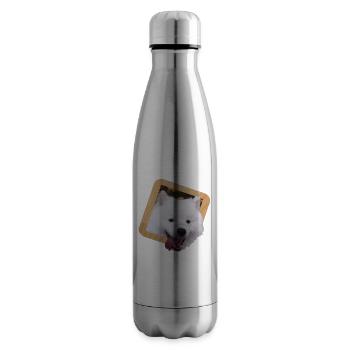 Samoyed puppy in a frame - Insulated Water Bottle - silver - Right