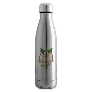 Beautiful day - Insulated Water Bottle - silver - Right