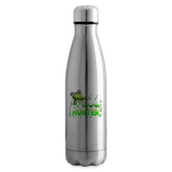Kröten Fröschen Kaulquappe Frog Hunter Kindershirt - Isolierflasche - Lightsilver - Rechts