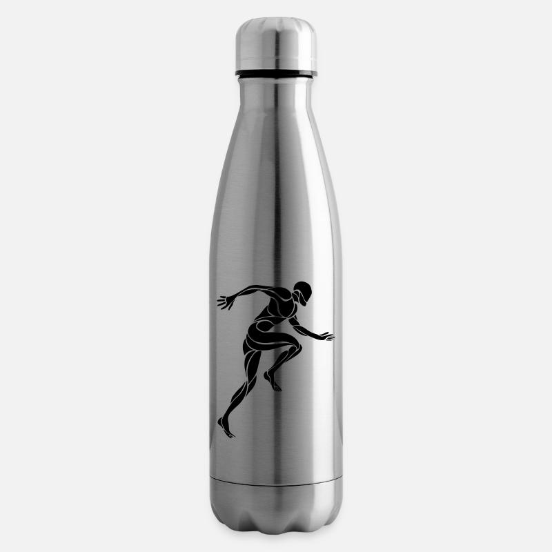Idée cadeau Tribal Runner - Bouteille isotherme - argent clair