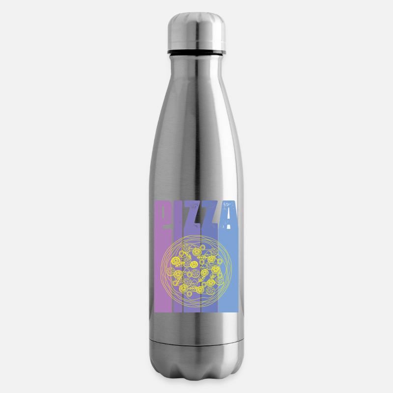 pizza - Insulated Water Bottle - silver