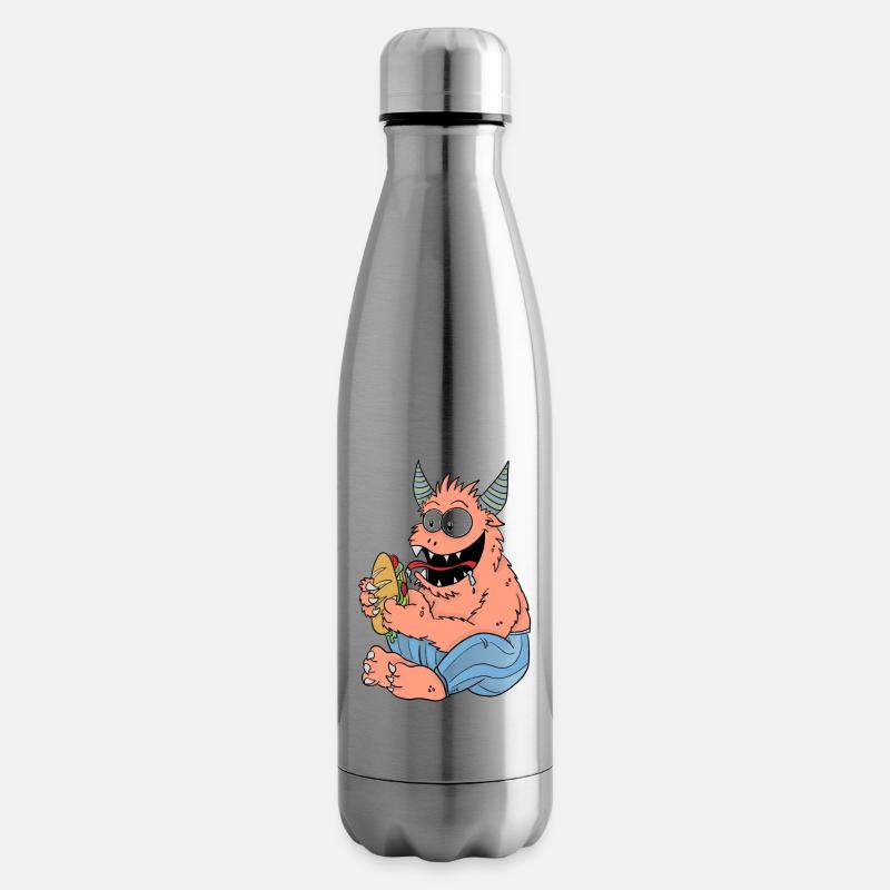 Binge monster - Insulated Water Bottle - silver
