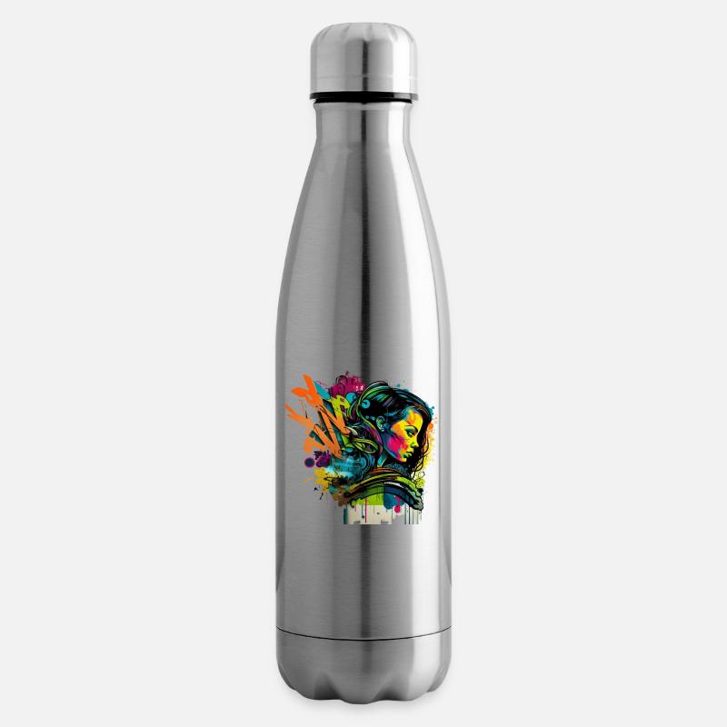 Urban Art im Graffiti-Stil - Isolierflasche - Lightsilver