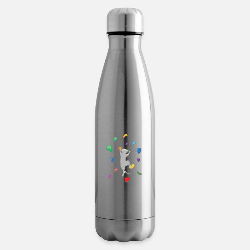 Mur d’escalade de chat domestique - Bouteille isotherme - argent clair