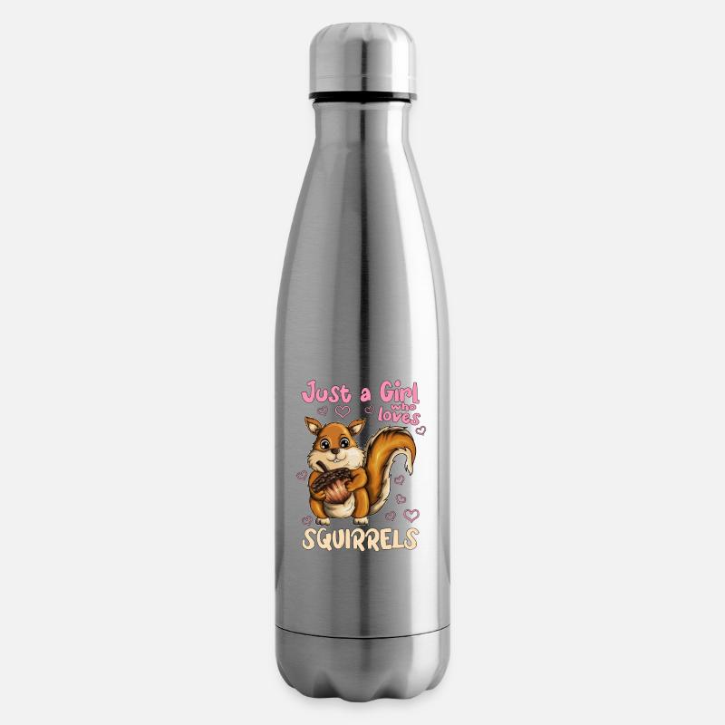 Cooles Eichhörnchen Nagetier Nussliebhaber Design - Isolierflasche - Lightsilver