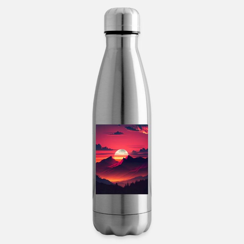 Sonnenuntergang II - Isolierflasche - Lightsilver
