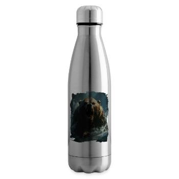 Grizzlybär Bär Tier Wald Natur Grizzly - Isolierflasche - Lightsilver - Rechts