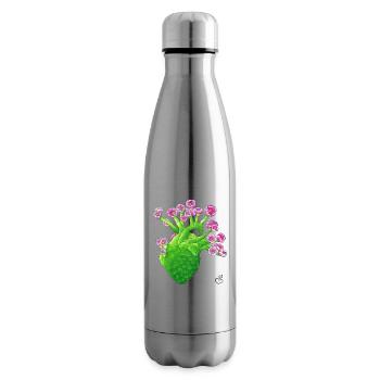 Cœur Cactus - Bouteille isotherme - argent clair - Droite