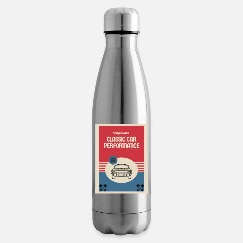 Classic Custom Car Performance - Insulated Water Bottle - silver