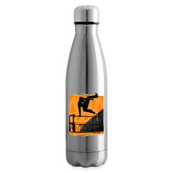 parkour 2 copie - Bouteille isotherme - argent clair - Droite