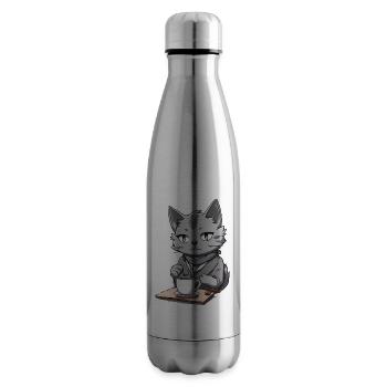 Cat Café - Insulated Water Bottle - silver - Right