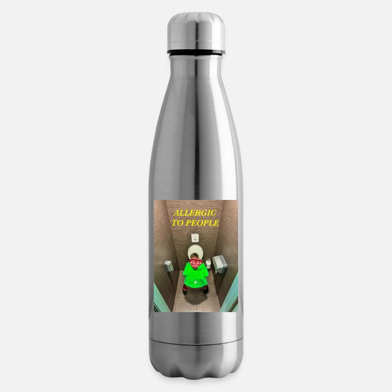 Allergisch gegen Menschen - Isolierflasche - Lightsilver