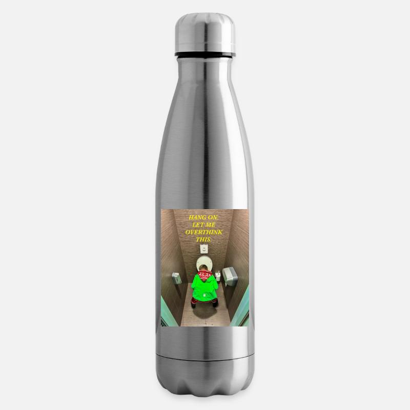 Hang on. Let me overthink this. - Insulated Water Bottle - silver