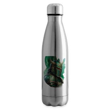 Gepanzerter Ritter, gekleidet in leuchtend grüne - Isolierflasche - Lightsilver - Rechts
