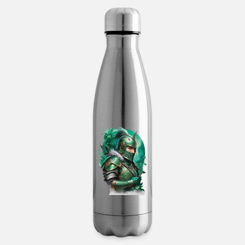 Gepanzerter Ritter, gekleidet in leuchtend grüne - Isolierflasche - Lightsilver