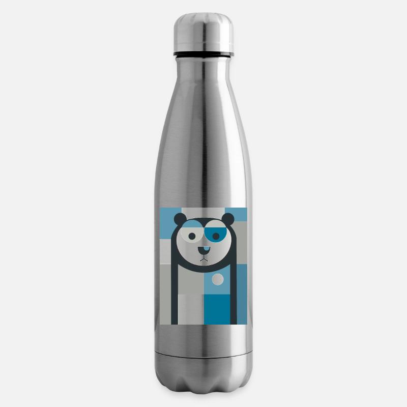 Abstrakter Bär - Isolierflasche - Lightsilver