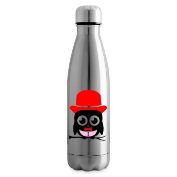 owl sir 02 copy - Insulated Water Bottle - silver - Right