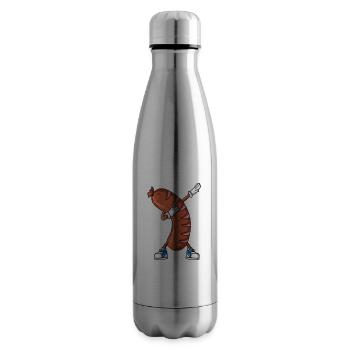 Grilling Charcoal Grill Sausage Roaster Makes Dabbibg - Insulated Water Bottle - silver - Right