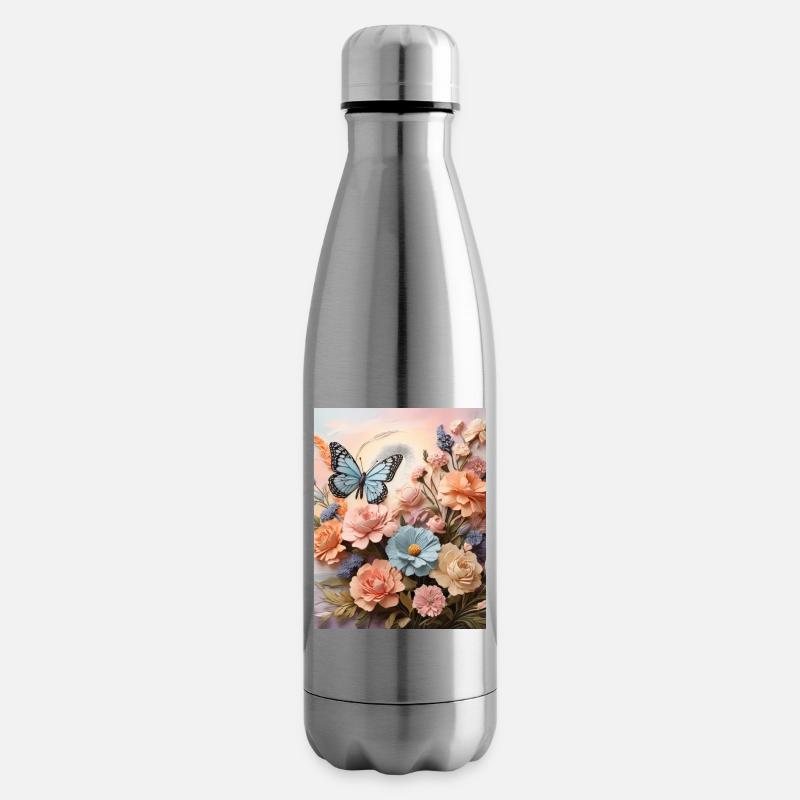 Blütenflügel - Isolierflasche - Lightsilver