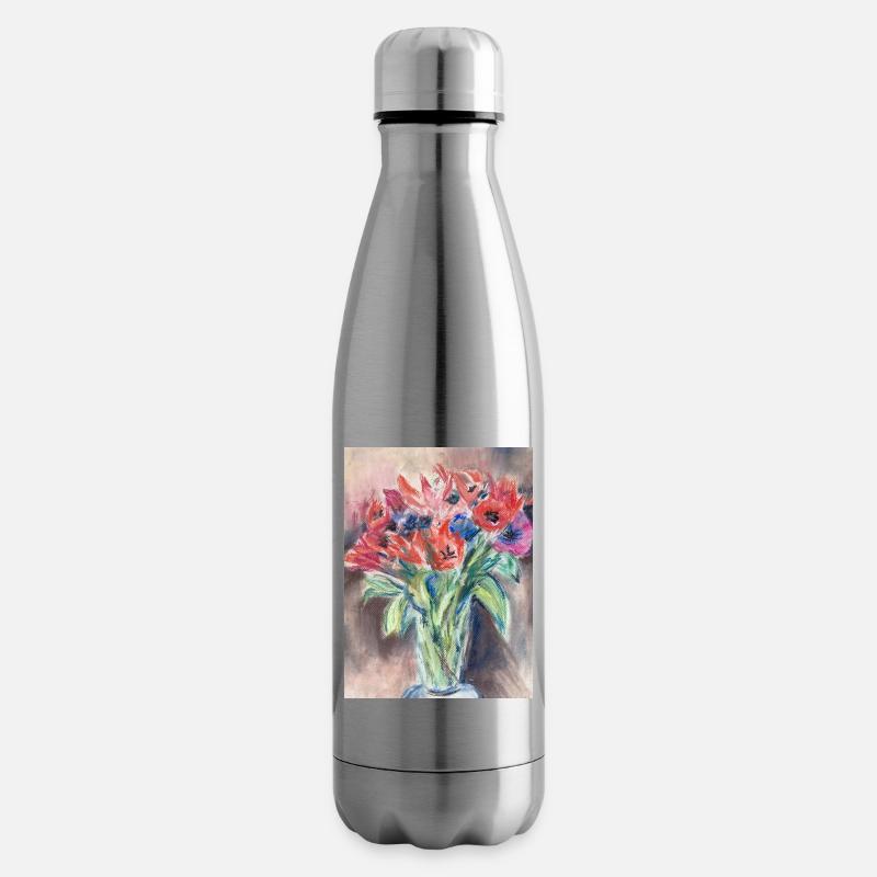 Blumenstrauß - Isolierflasche - Lightsilver