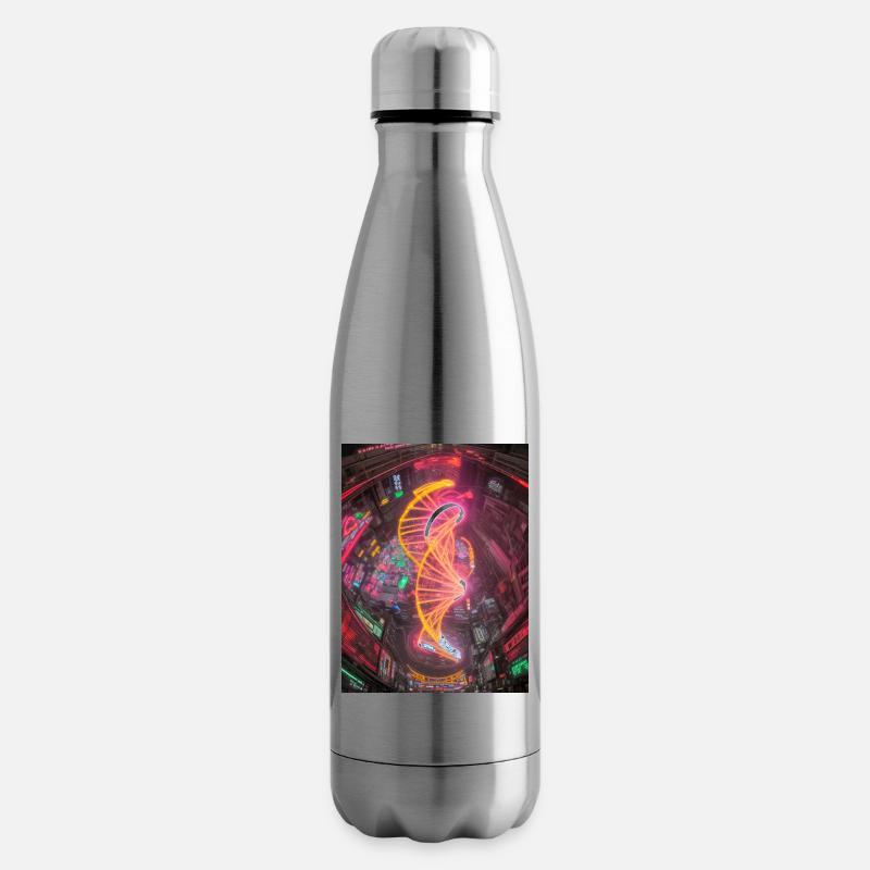 Neon-Stadt Neon City - Bouteille isotherme - argent clair