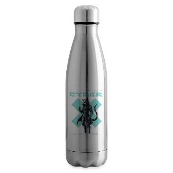 Katze, Cyberpunk, Streetwear - Isolierflasche - Lightsilver - Rechts
