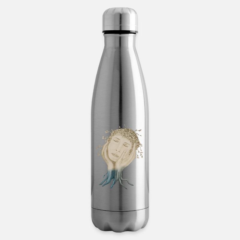 TREE FACE - Insulated Water Bottle - silver